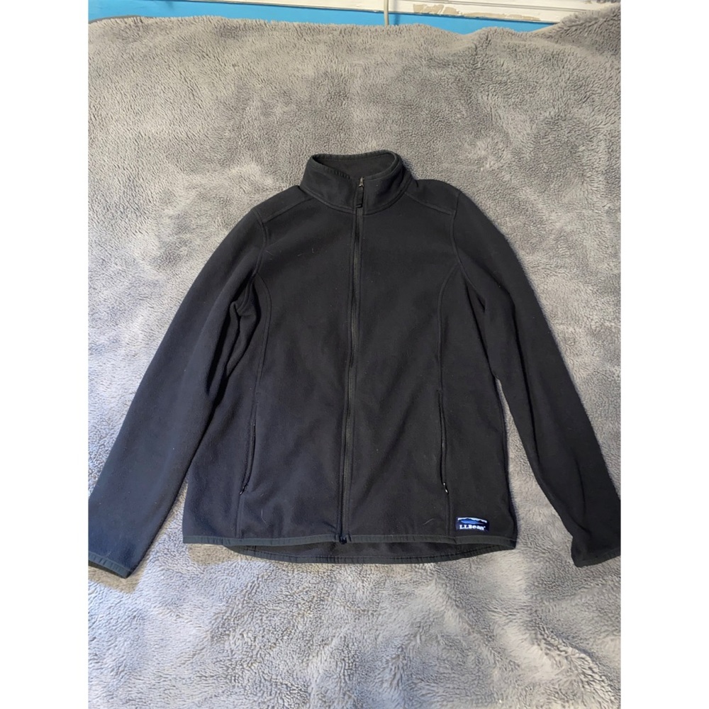 L.L Bean black zip up sweater